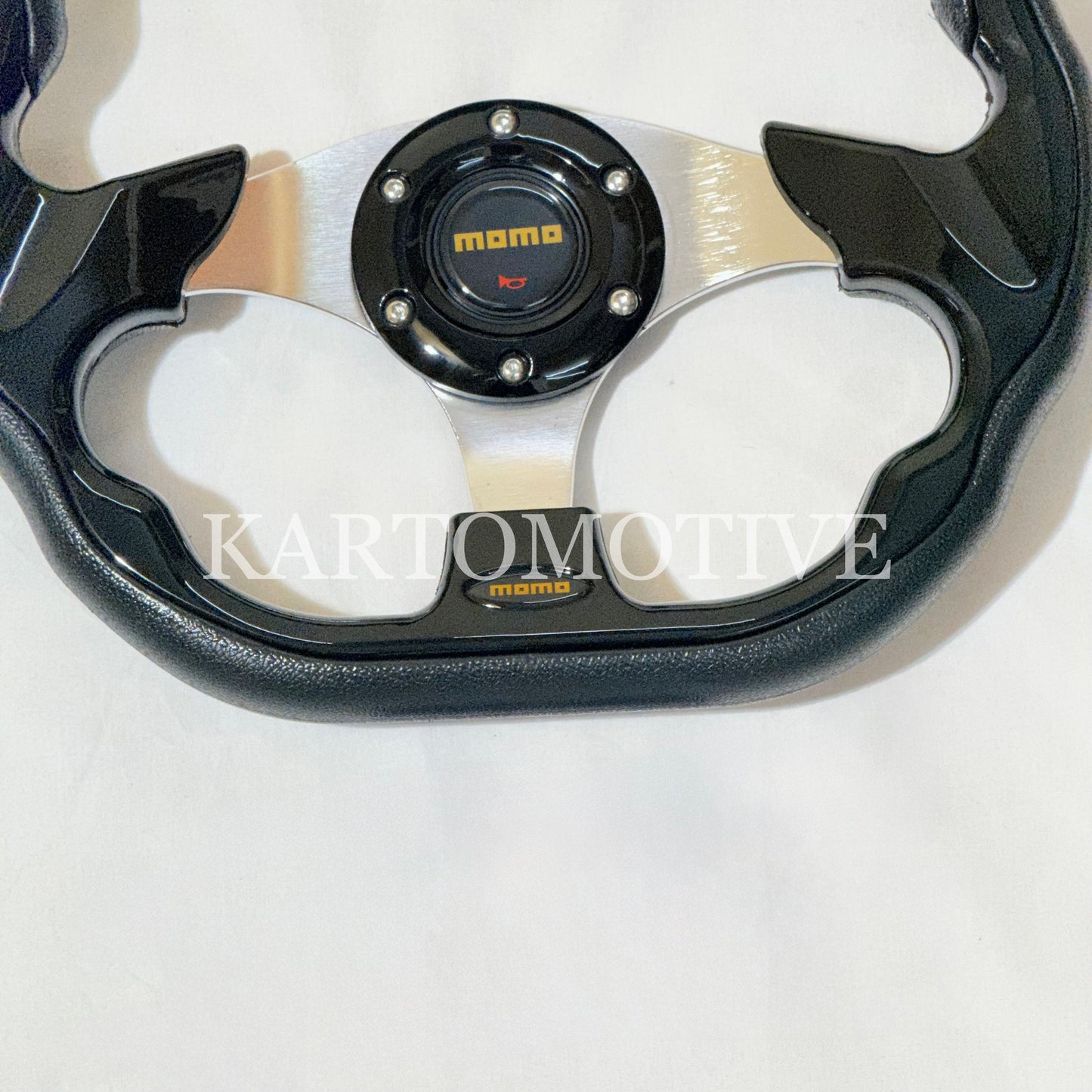 MOMO 12-Inch Round Racing Steering Wheel – Universal Sport Grip