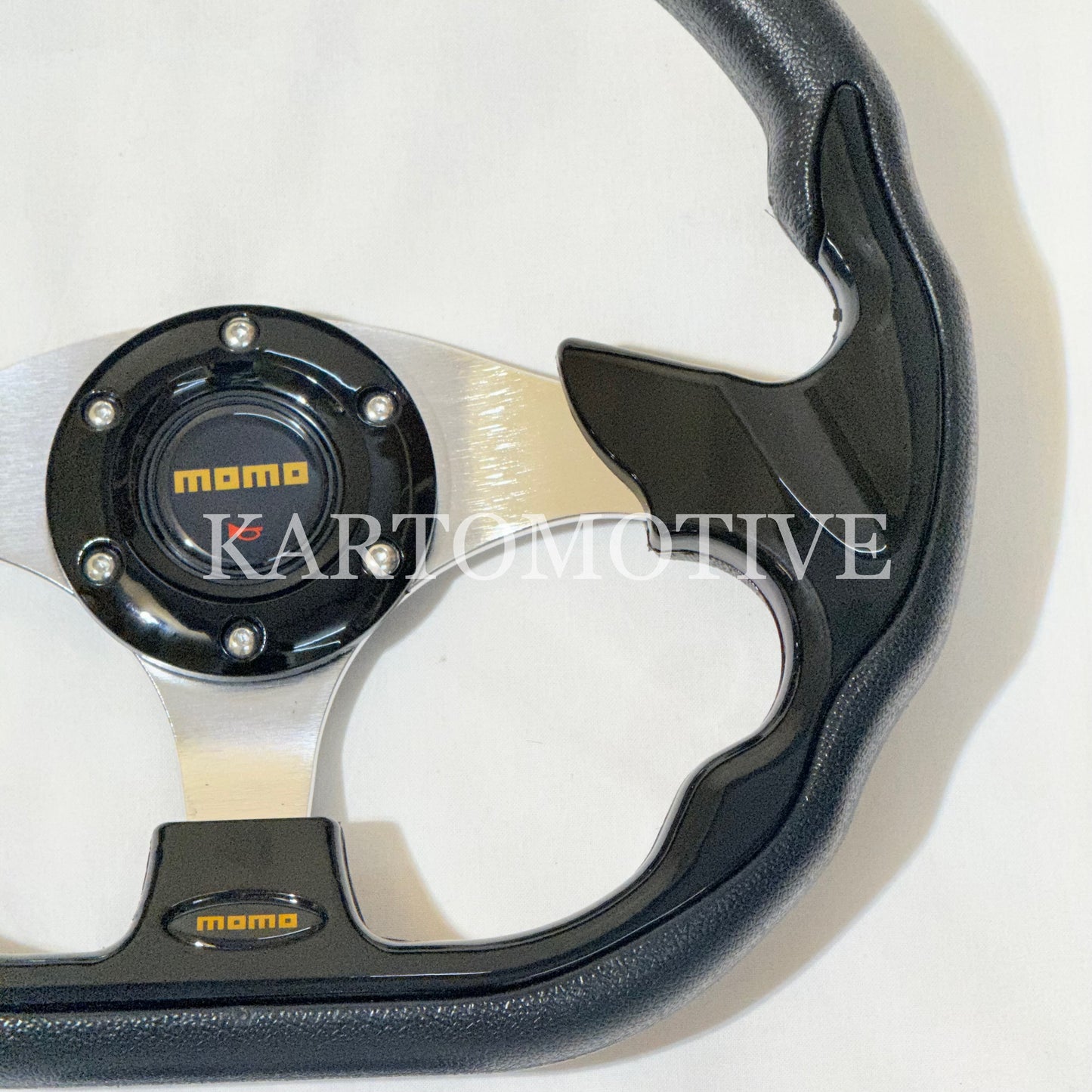 MOMO 12-Inch Round Racing Steering Wheel – Universal Sport Grip