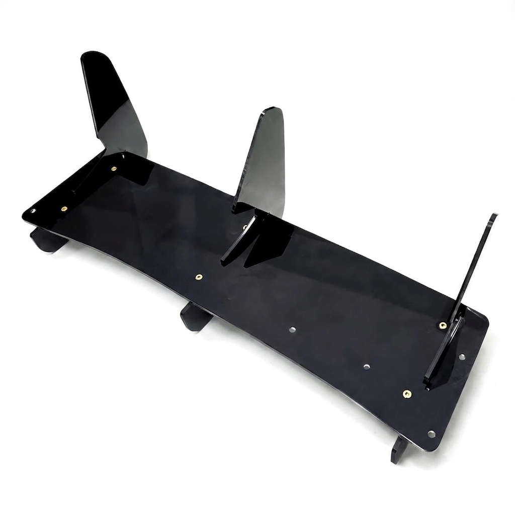 VW Polo 3-Fin Rear Bumper Diffuser |Gloss Black Sport Styling Upgrade