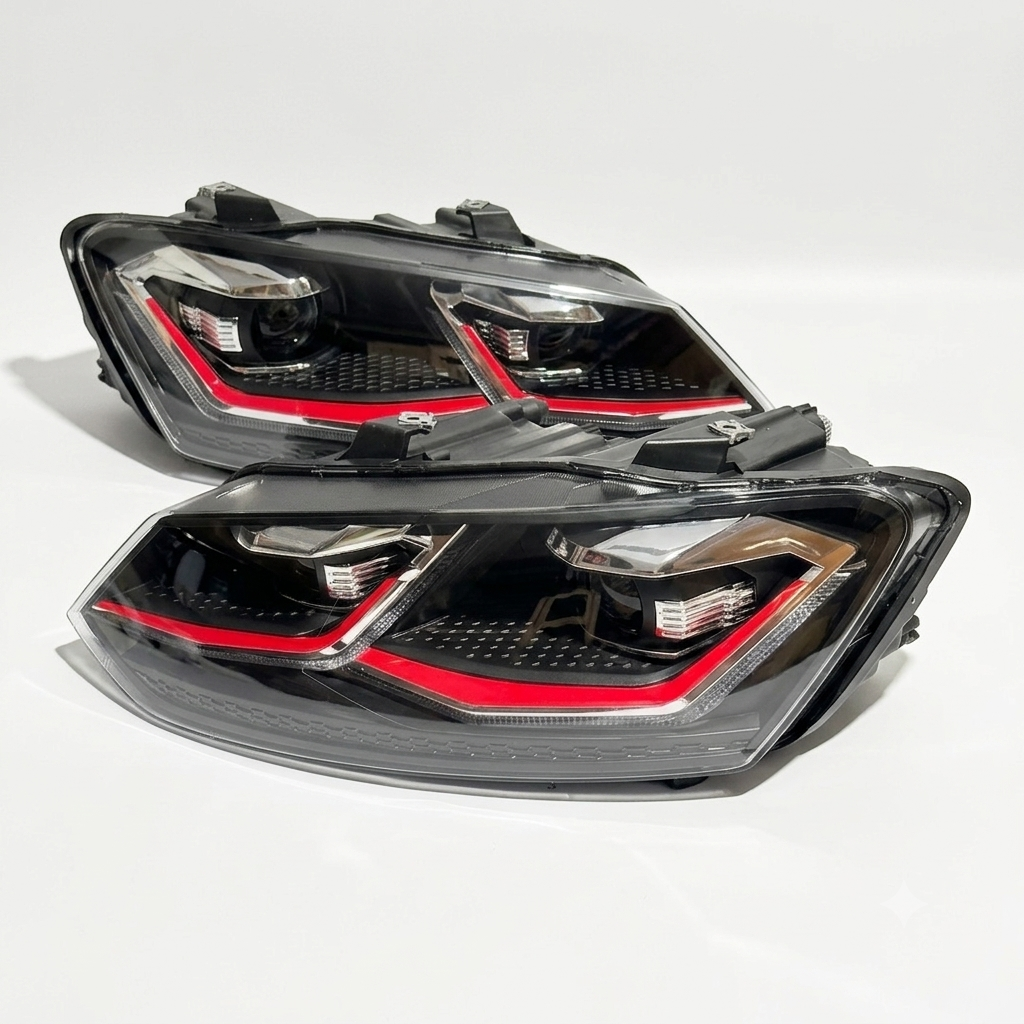 VW Polo & Vento Golf-Style LED Projector Headlights – Premium Front Lighting Upgrade
